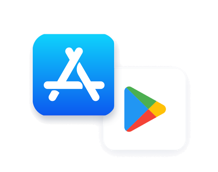 Apple App Store ve Google Play mağaza simgeleri